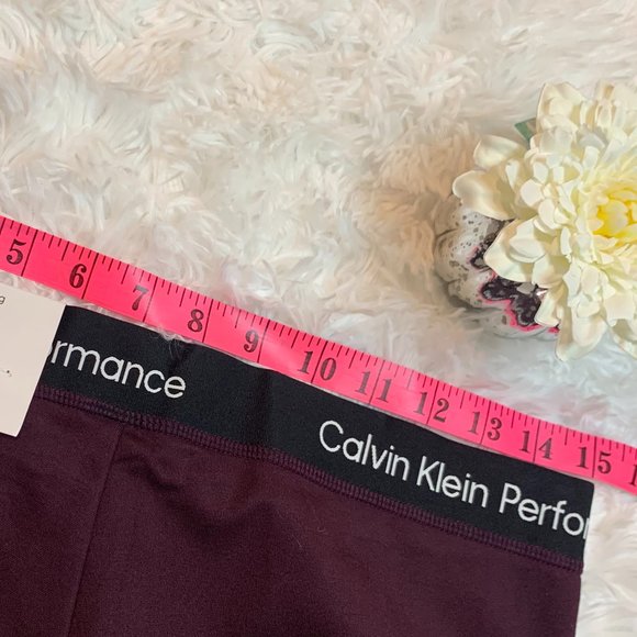 Calvin Klein Performance Stretch High Waist Leggings, Burgundy, Size S,L,XL - Picture 5 of 9